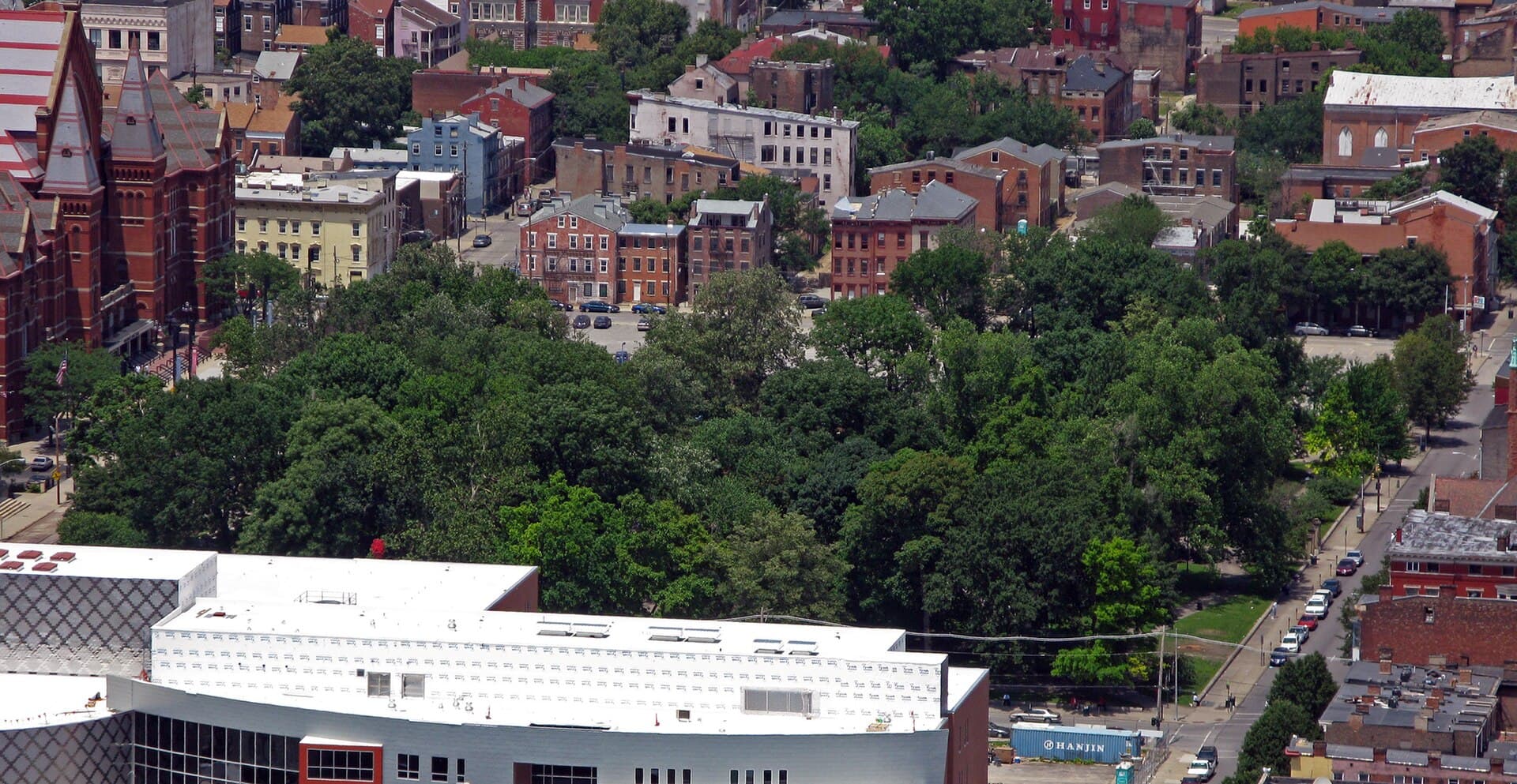 Washington Park aerial Cincinnati