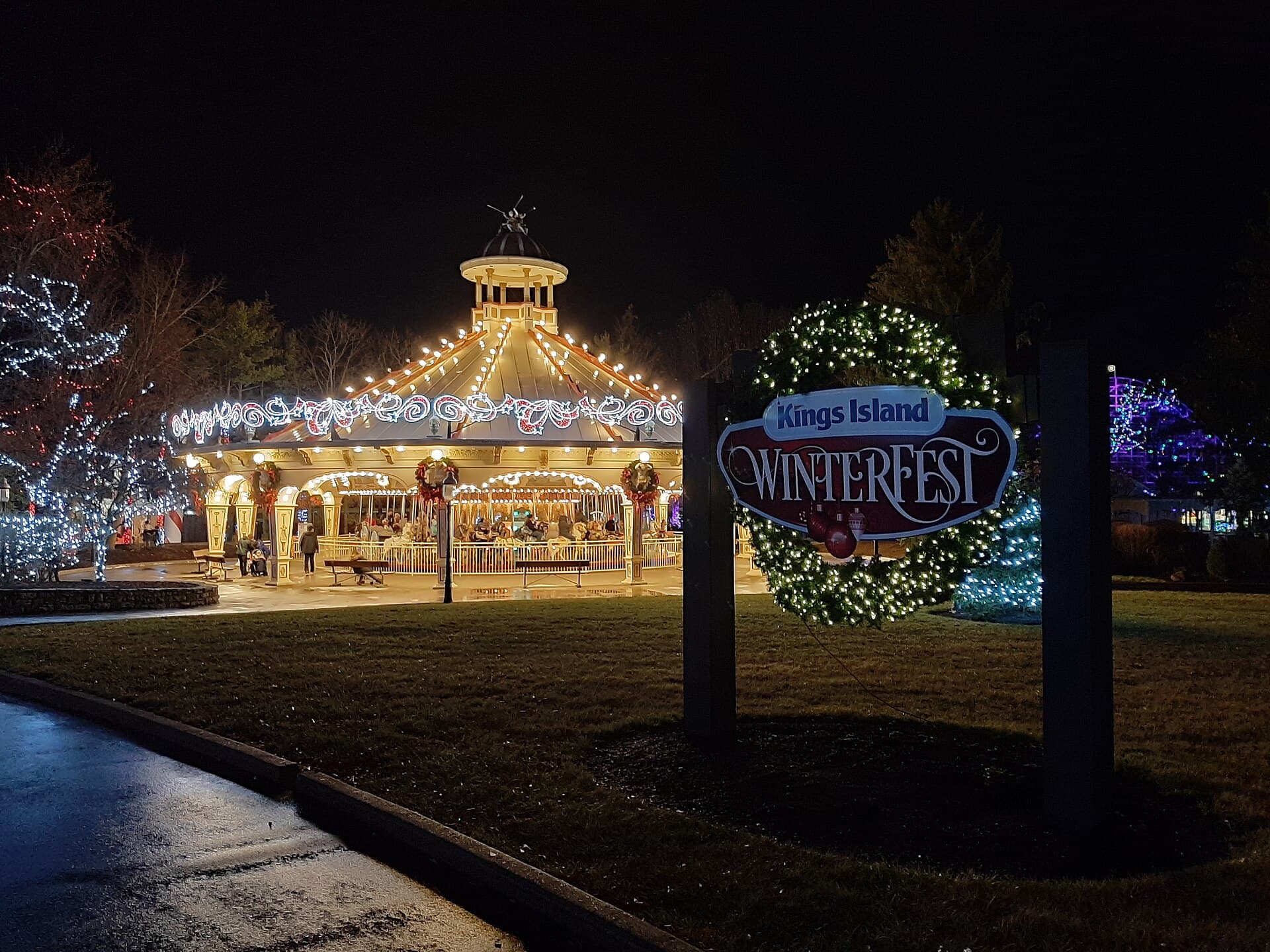 Kings Island Winterfest carousel